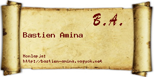 Bastien Amina névjegykártya